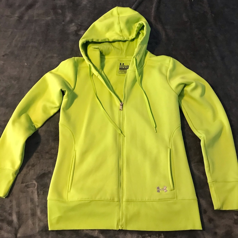 Women’s under armour hooded zip up, large